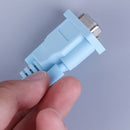 1.8m DB 9Pin rs232 serial to rj45 CAT5 ethernet adapter LAN console cable blu uW