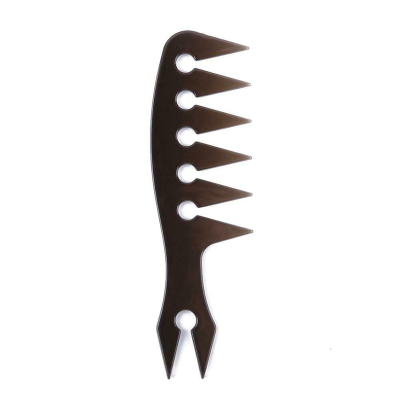 Men Hair Texture Wide Tooth Texturizing Comb Man Oil Head Hair Comb (Black)