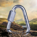 Triangle Mountain Rock Climbing Stainless Steel Screw Lock Carabiner Outdoor.Kit