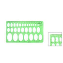 8.7" x 5.2" Educational Stationery Template Oval Ruler Guide Clear Green