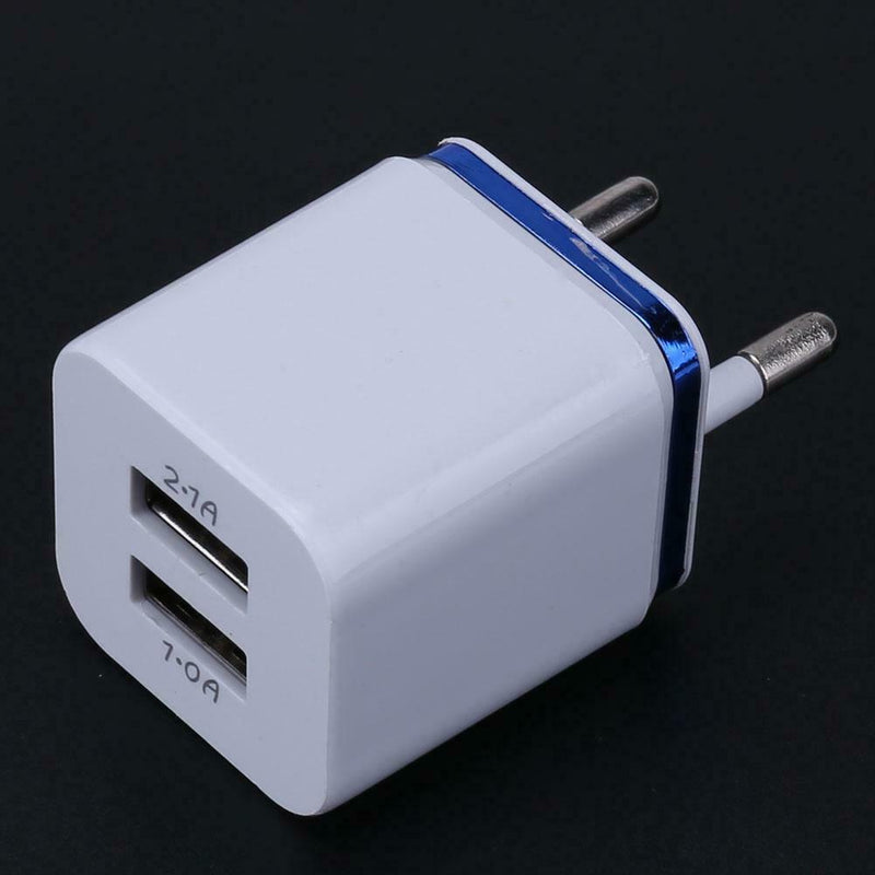 Universal EU Plug 2.1A 2 Port USB Double Charging Adapter USB Charger