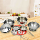 Play Stainless Steel Cookware Pots and Pans and Cooking Utensil Pretend Play