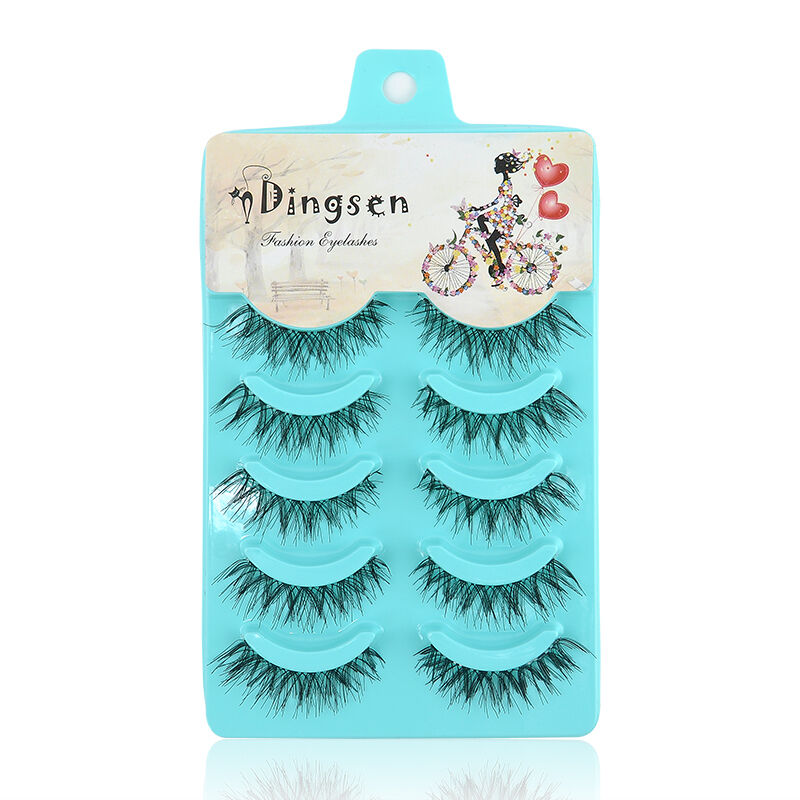 5Pairs Natural Eye Lashes Handmade Messy Natural Cross False Eyelashes set