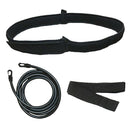 Deluxe Swimming Training Belt Leash Tether Swim Bungee Tether Harness Black