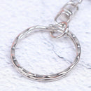 Nww Metal Folding Mirror Key Ring Keychain Portable Compact  Cosmetic ME