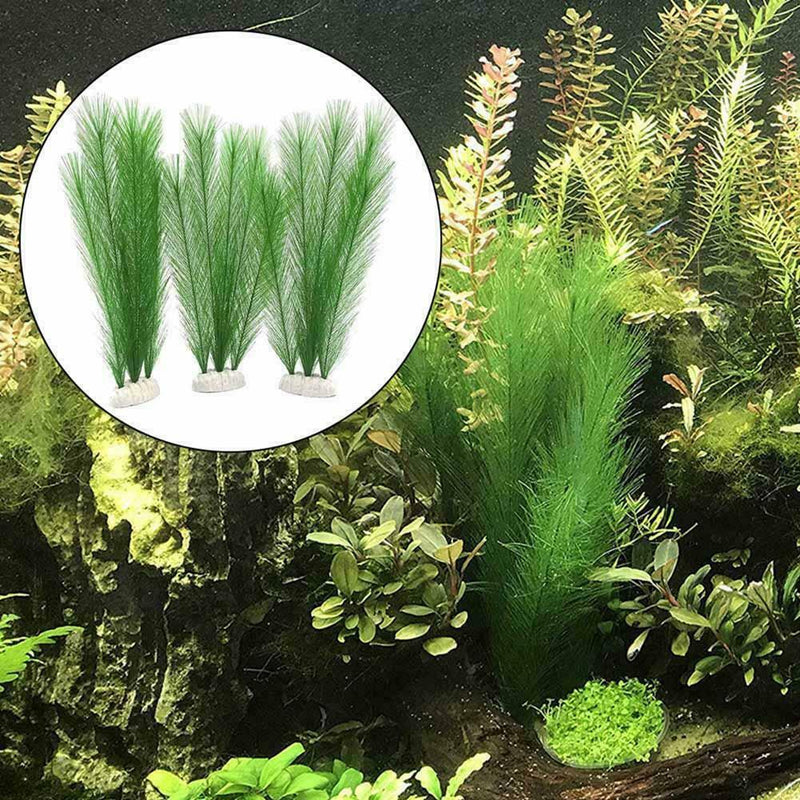 40cm Tall Aquarium Decor Ornament Plastic Plant Green Fish Tank Decor