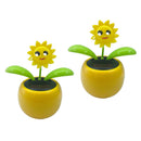 2x Solar Power Dancing Flower  Flower Home Car Decor Gift NEW
