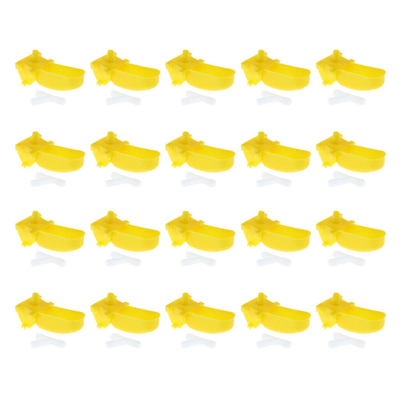 20 Pcs Pet Bird rinker Feeder Waterer for Parrots Budgie Cockatiel Lovebirds