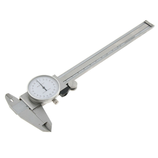 Stainless 0-150mm/0-6'' Dial Caliper, Vernier Caliper 4 Way Gauge Micrometer