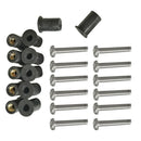12 Piece M6 Rubber Well Nuts Kit Stainless Steel Screws for Kayak Canoe Boat