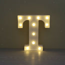 White Large Plastic Marquee Freestanding Alphabet LED Light UP Letters T
