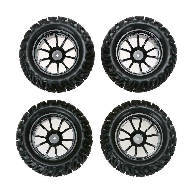 New 4PCS Wheel Rim & Tires For HSP 1:10 Monster Truck RC Car 12mm Hub