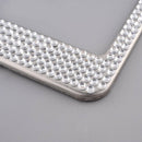 Stainless Steel Metal Noble Luxury Bling Crystal Number License Plate Frame J6C4