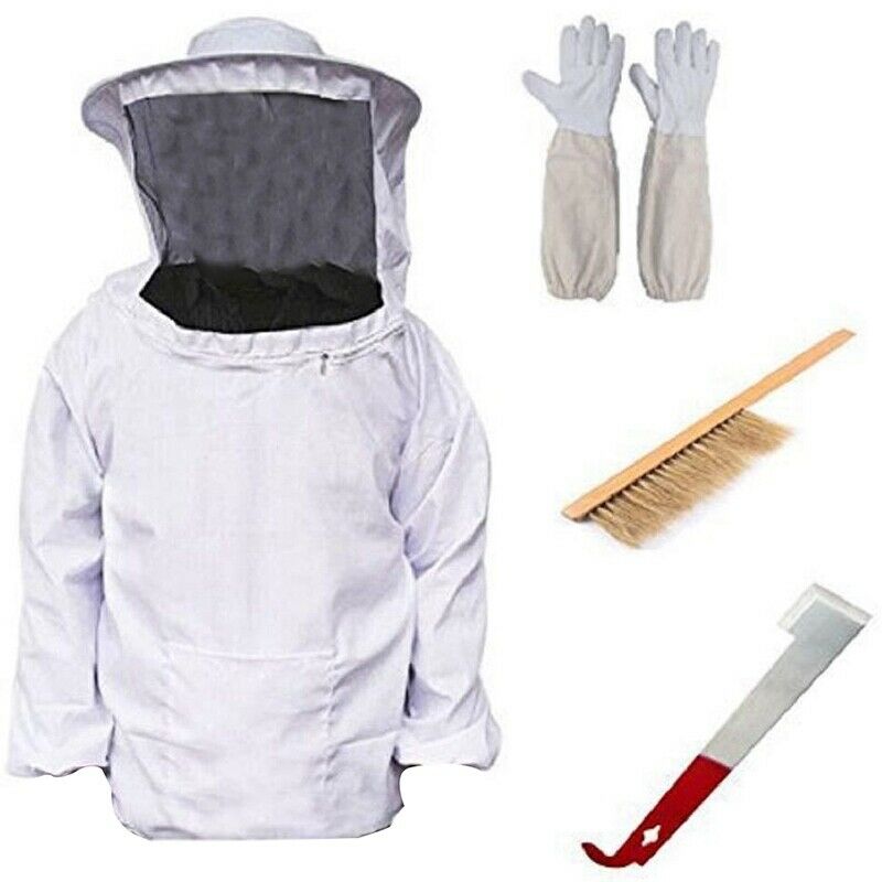 Beekeeping Beekeeping Equipment Tool 4 Pieces / Set Breathable Jacket Veil  B5V9