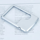 Credit Card Led Magnifier Loupe With Light Leather Case Magnifying Glass