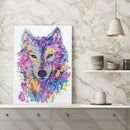 5D DIY Special Shaped Diamond Painting Wolf Head Embroidery Craft Kit Decor