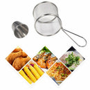 4Pcs Of Set Mini Round Fries Basket Oil Strainer French Fries Chef Kitchen