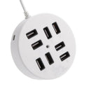 480Mbps Circular 8 Ports USB Hub with 1 Power Port 55cm / 21.7in Cable Leng