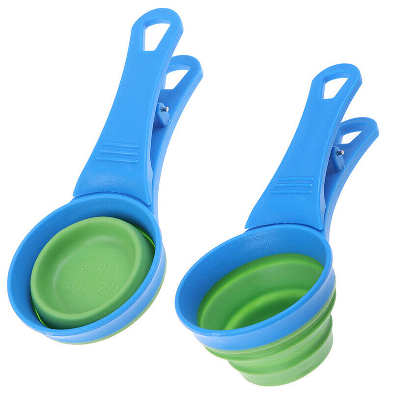Pet Folded Cat Feeders Bowl Food Storage Spoon Sealing Clipper Dog Suppli_