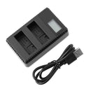 Display LCD Dual Slot Charger For Nikon EN-EL14/EN-EL14a/P7800/P7700 Cameras