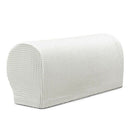 4Pcs White 2Pattern Elastic Sofa Armrest Covers Slipcovers Protector