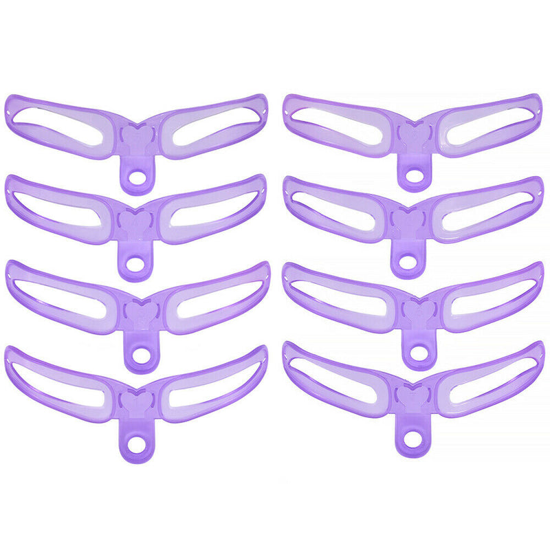 8Pairs DIY Eyebrow Shaper Makeup Template Eyebrow Grooming Shaping Stencil Kit