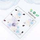 Blue Peony Rose Flowers Wall Stickers for Kids Room Living Room Home DecorJ Gw