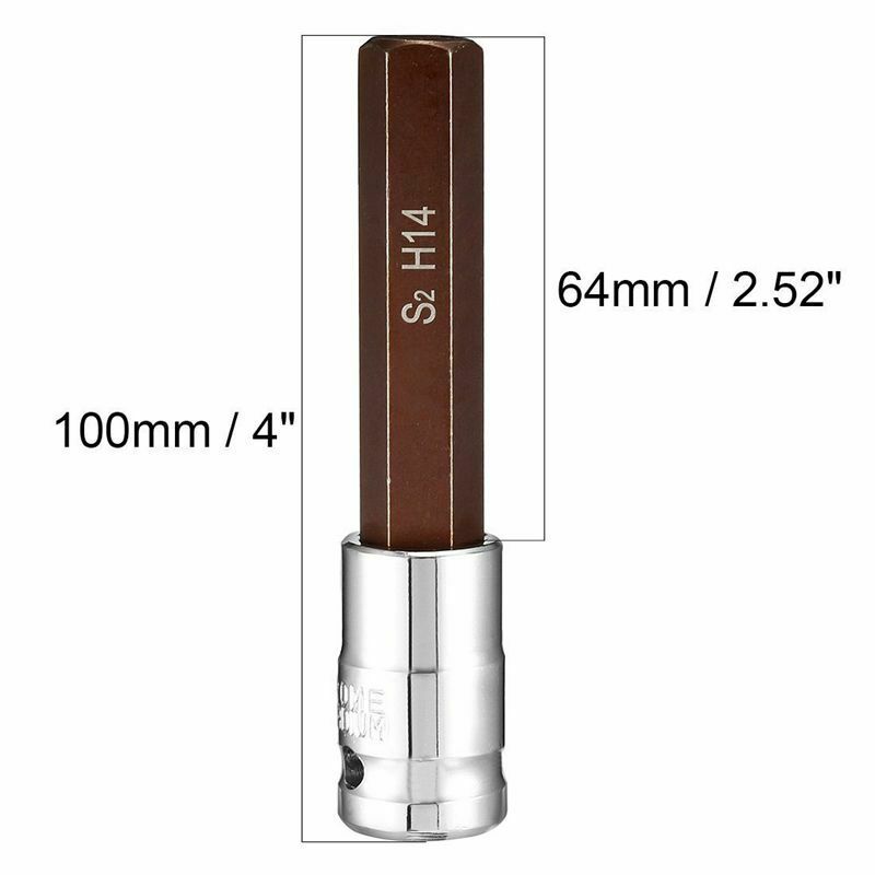 1/2-Inch Drive 14mm Hex Bit Extra Long Socket, S2 Steel I5V4