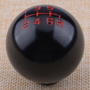 6 Speed Type-R Black Round Ball Manual Car Gear Shift Knob Aluminum Alloy