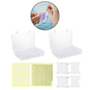 Embroidery Floss Organizer Box - 2pcs 24 Compartments with 150 Floss Bobbins and