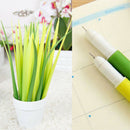 Novelty Green Grass Leaf Pen Grass Blade Writing Pen Office School Supplies Gift