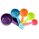 5pcs Plastic Colorful Measuring Spoon Sugar Cake Baking Kitchen Gadget Tool