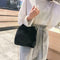 Fashion Soft Plush Handbag Women Shoulder Messenger Bag Travel Tote (Black) A