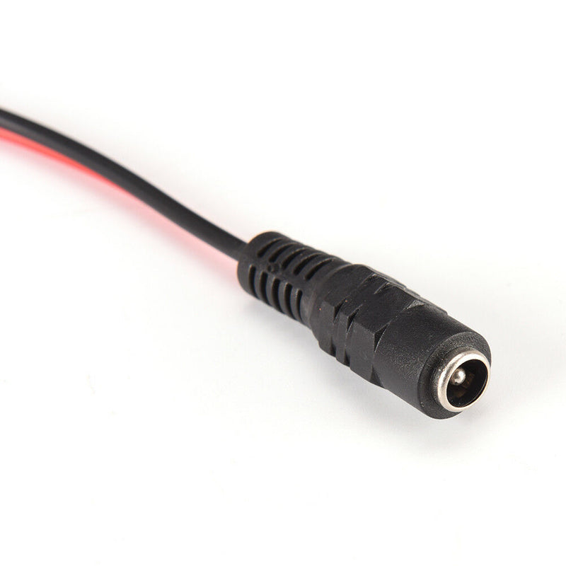DC 5.5mm x 2.1mm DC Female/Male Jack Connector to 2 Alligator Clip Power Cabl JR