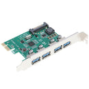 PCIe to USB 3.0 Super  4 Ports PCI Express Expansion Card Mini PCI-E...
