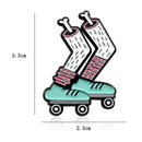New Unisex Cartoon Skate Foot Shape Enamel Brooch Pin Collar Shirt Badge