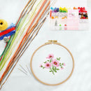 50 Colored Embroidery Thread Cross Stitching Needle Set Colorful Sewing Kit