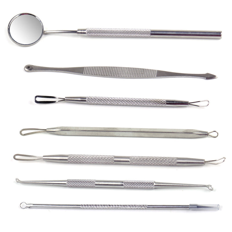 7pcs Blackhead Remover Comedone Extractor Acne Clip Blemish Pimple Removal Tool
