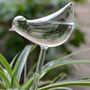 Glass Plant Flowers Water Feeder Self Watering Bird Swan Plant Waterer Devices