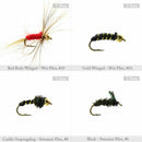 120pcs Fly Fishing Dry Flies Wet Flies Assortment Kit with Waterproof Fly B