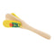 Wooden Handle Castanets Musical Percussion Instrument Teaching Aids Yellow