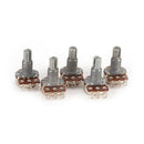 5pcs/lot New A500K Split Shaft Pots Potentiometer Guitar Audio Tone Switch