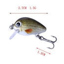 5Pcs Micro Crank Baits Bass Swimbaits Tackle Hard Baits Minnow Fishing Lures