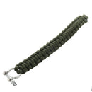 survival bracelet with stainless steel bow shackle - olive drab green Y5F4
