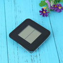 Indoor Plastic Thermometer Hygrometer Clock Room LCD Display 12/24h