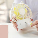 Portable Rechargeable Mini Usb Fan Led Fan Small Desks Household Fans Handy