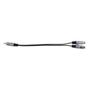 1Pcs RCA Male To 2-RCA Female Jack Y Splitter Audio Video