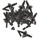 20pcs Impact Pulley Shields Bait Clip with Carp Fishing Rig Sleeves Black