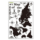 Map of world Wall Stickers,Adhesive Art Decals, For Kids Room Birthday Gift