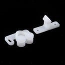 2pcs White Double Twin Roller Door Catches Cabinet Cupboard Furniture Latch